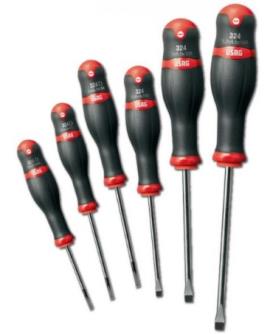 Odvijači sa ergonomskim rukohvatom ravni u setu 6/1 324 SE6 USAG